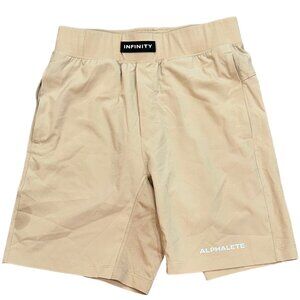 Alphalete‎ Infinity Gym Shorts Tan 8" Unlined Workout Athletic Size Small